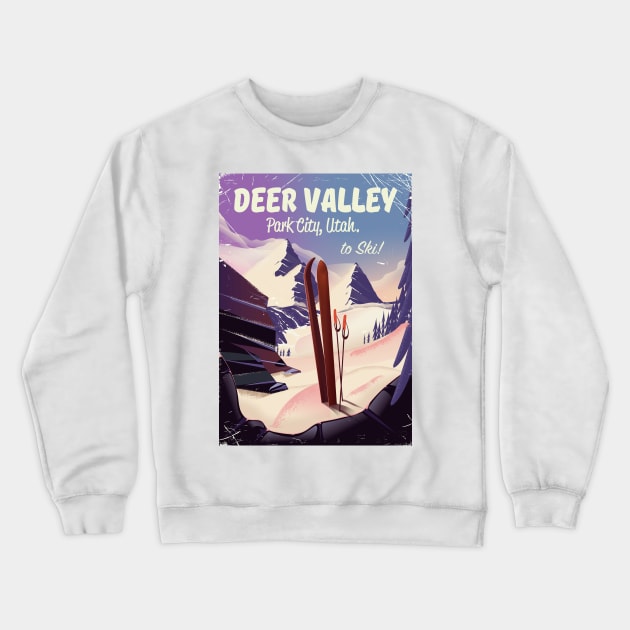 Deer Valley Park City Utah USA Crewneck Sweatshirt by nickemporium1